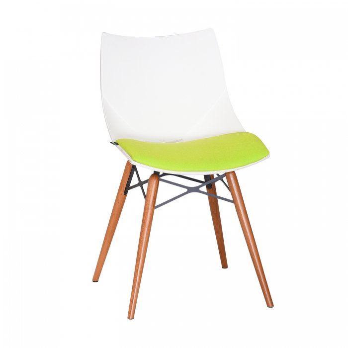 تصویر صندلی شل پایه چوبی با تشک صنایع نظری