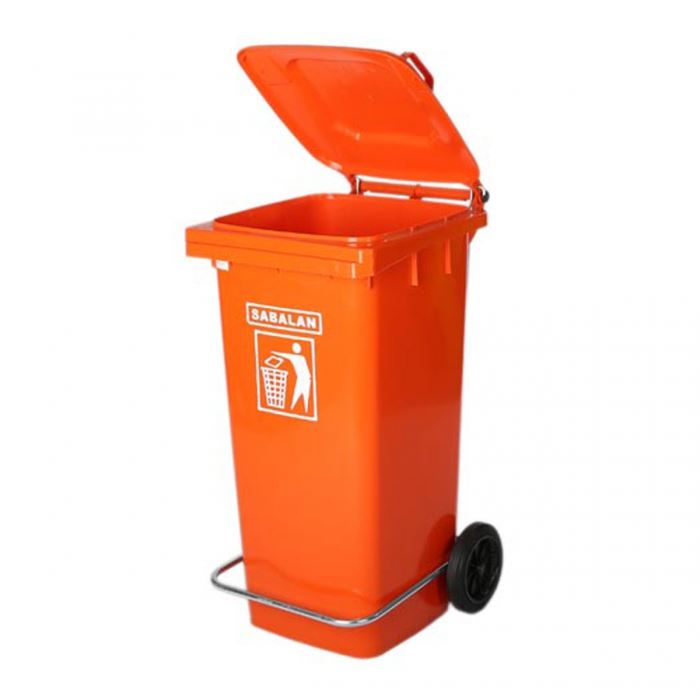 تصویر سطل زباله سبلان پلاستیک 120 لیتری پدال دار مدل 202/1
