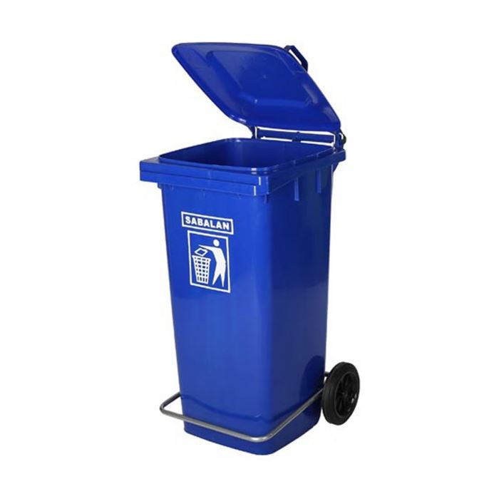تصویر سطل زباله سبلان پلاستیک 240 لیتری پدال دار مدل 201/1