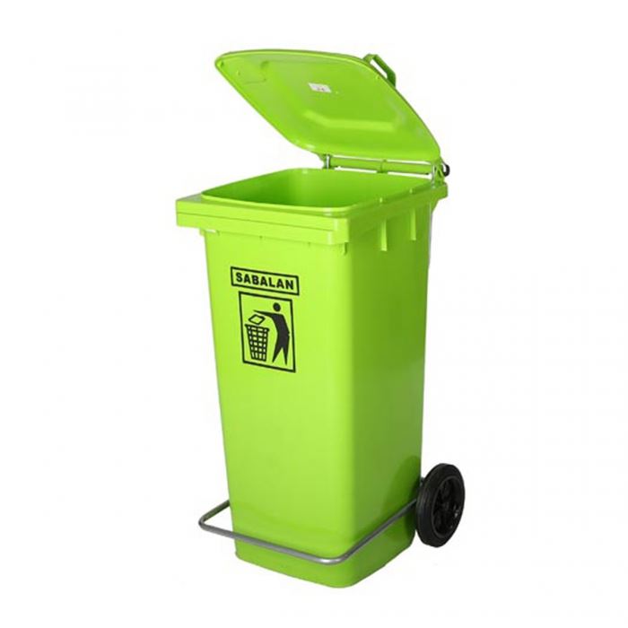 تصویر سطل زباله سبلان پلاستیک 100 لیتری پدال دار مدل 203/1